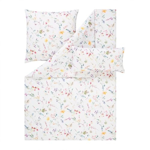 ESTELLA Bettwäsche Karin | Multicolor | 135x200 cm + 80x80 cm + 40x80 cm | seidig-glänzende Oberfläche | pflegeleicht & trocknerfest | atmungsaktiv & anschmiegsam | 100% Baumwolle