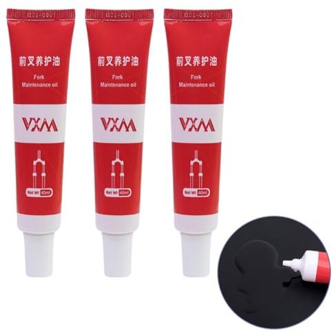 Mountain Bike Fork Shock Lube, 3-Pack 40ML Mineral Oil Lubricant for Suspension Maintenance, Rustproof Damping Fluid for MTB Front Fork