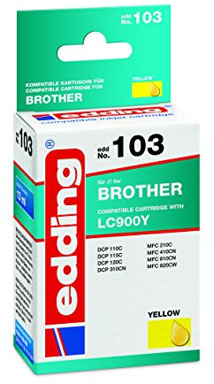 edding 18-103 Druckerpatrone EDD-103, Ersetzt: Brother LC900Y, Einzelpatrone, gelb