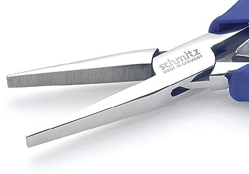 Flat Nose Pliers 6'' | schmitz 4421HS22 | with Long, Smooth Jaws | ESD/EGB Dissipative | Hightech Tool for Professionals | Made in Germany - Solingen