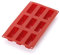 Lékué Molde silicona para Mini Pasteles/bizcochos, Rojo, 9 cavidades