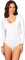Merry Style Damen Langarm Body BD900 (Weiß, M)