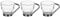 3 Tasses à café en Verre avec Anse métal (11cl)