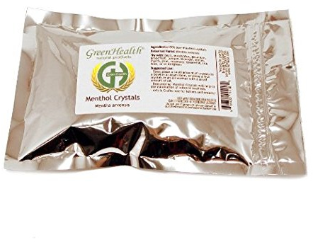 GreenHealth Menthol Crystals 8oz Pack of 2 | 100% Pure Natural Peppermint-Derived | Aromatherapy, Sauna, Spa, DIY Crafts, Air Fresheners, Household Use