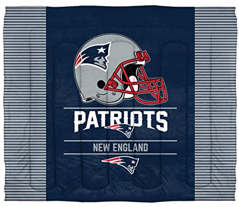 The Northwest Company Offiziell Lizenziertes NFL New England Patriots Draft King Tröster und 2 Kissenbezüge, 259,1 x 218,4 cm (OB)