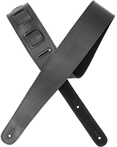 Anwenk Leder Gitarrengurt mit Verlängerung Echtes Leder E-Gitarrengurt Acoustic Strap Bass Strap mit Verlängerung, Rindsleder, Bestnote Material, beste Geschenk für Gitarre Fans