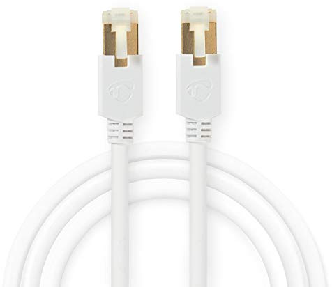 NEDIS Câble réseau Cat 6 F/UTP RJ45 (8P8C) Mâle - RJ45 (8P8C) Mâle, Blanc, 10m
