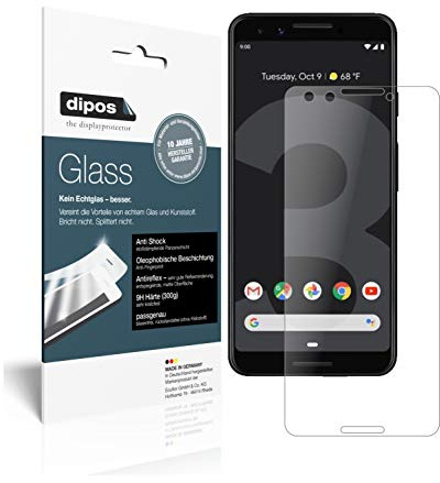 dipos I 2X Displayschutz matt kompatibel mit Google Pixel 3 Schutzfolie 9H Anti-Shock