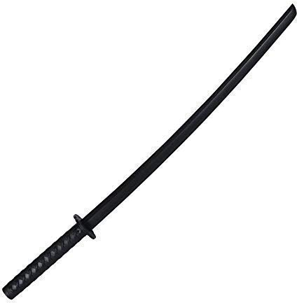 Playwell Kampfsport Hölzern Bokken mit Seil Lenker - Schwarz Eiche