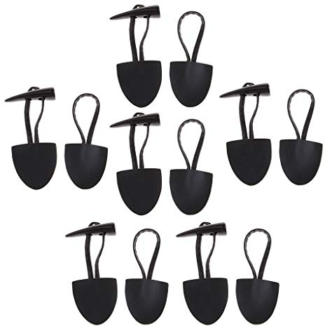 P Prettyia 6 Set Dufflecoat Leder Knebelverschluss Knebelknöpfe Nähen Knopf für Mantel Jacke Duffle - Schwarz