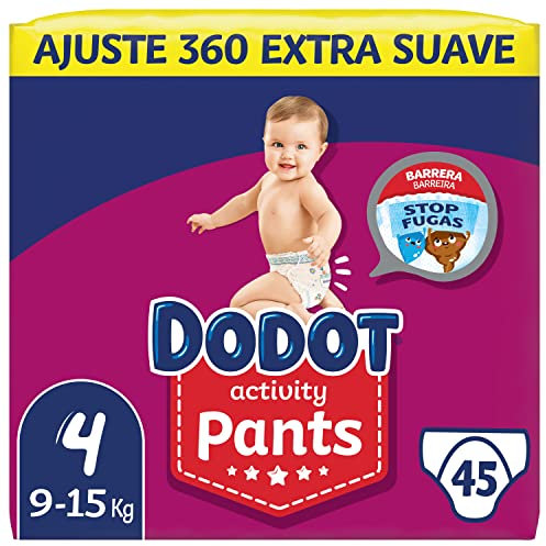 Dodot Aktivität — Windelhose, Größe 4, leicht zu wechseln mit Luftkanälen, 45 Windeln, 9 bis 15 kg, 45