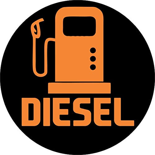 3 x FUEL Reminder Labels - Laminated Weatherproof Car/Van/Taxi/Bus Vinyl Stickers - Pack of 3 (Diesel - Type 5)