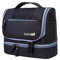 FANDARE Kulturbeutel Damen Herren Kosmetiktasche Reise Kulturbeutel, Waschtasche Kulturtasche zum Aufhängen mit getrennten Fächern für trockene und nasse Reiseartikel Wasserdicht Polyester Schwarz