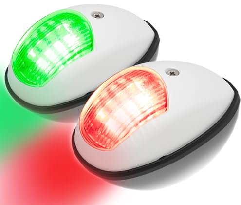 Obcursco LED Boat Navigation Lights, Boat Bow Light, Marine Boat Navigation lamp. Perfect for Pontoon, Skeeter, Power Boat and Skiff (White)