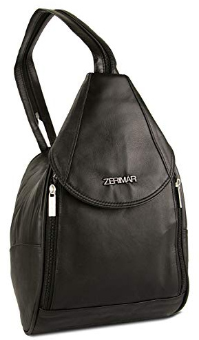 Zerimar Lederrucksack | 2 in 1 Lederrucksack | Lässige Ledertasche für Damen | Rucksack für Damen | Stylischer Rucksack | Lässiger Crossbody-Rucksack