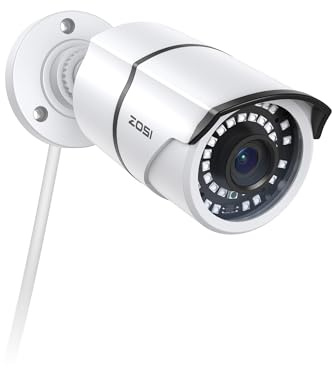 ZOSI ZG2615E - Telecamera IP PoE da 5 MP, con visione notturna, per sistema di sorveglianza Power over Ethernet, funziona solo con ZOSI PoE NVR, ZR16DK, ZR08EN, ZR08DN, ZR08PN