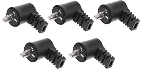 fivekim 5 Stück 2-polige DIN-Stecker, rechtwinklig, HiFi-Lautsprecher, Audiokabel, Lötschrauben, Stecker und Klemmen + Band