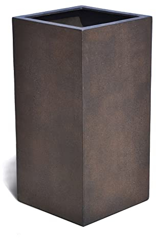 ESCHBACH® Pflanzkübel HIGH Cube 90 Rost Braun Quadratisch XL * 45 x 45 x 90 cm * 10 Jahre Garantie
