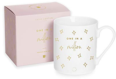Katie Loxton Tasse One in A Million, Porzellan, 325 ml, Weiß