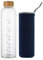 sunkey Bouteille d'eau en Verre 1L avec Bouchon Housse sans Bpa Réutilisable pour Sport, Gym, Voyage (Bleu Marine)