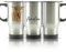 Hairyworm Personalised Travel Mug, 400ml Silver Stainless Steel Travel Mug with Handle, Customised with Initial/Name, Mother and Baby Highland Cow and Calf Design Print