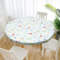 Beenle-Icey Wasserdichte, runde Tischdecke, mit elastischen Kanten, abwischbar, öldicht, Tischdecke für Küche, Esszimmer, Tischplatte (109 - 139 cm im Durchmesser, Weiß)