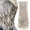 SEGO Clip in Extensions 8 Teile Set 18 Clips Haarverlängerung 60cm Haarteil Synthetische Gewellt Naturliche Aschblond Mix Silbergrau