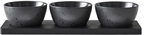 BITZ Kabarett Set 39 x 13 cm Dia. 12 x 6 cm 4 Teilen Galaxy Black
