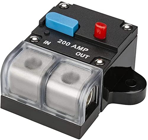 Sicherungshalter Wechselrichter Leistungsschalter Auto Audio Solarenergie Inline Leistungsschalter Sicherung Wechselrichter mit wasserdichter Abdeckung für Motor Auto Auto Marine Boot (200A)