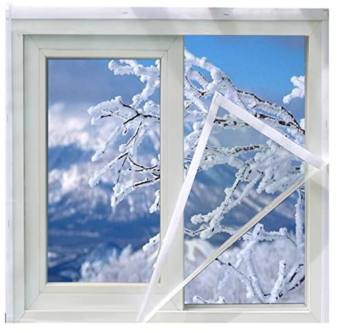LIALIANG Magnetische Fenster-Isolierfolie Winddichte, Winter-Schallschutzfolie Für Den Innenbereich, Energiesparende Kristallklare Thermo Cover Zum Kinderzimmer Schlafzimmer