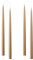 Kunstindustrien® Stabkerzen, Hergestellt in Dänemark, 42 Farben verfügbar, Tafelkerzen, Durchgefärbte Kerzen lange Brenndauer von 15 Stunden, Kerzen Set Geschenk, 4 Stück, 2,2 x 35 cm (Nougat)