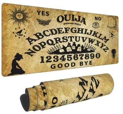 Ouija Divination Heart Cemetery Vintage Gaming Keyboard Mouse Pad Mousepad Huge Extended XL Stitched Edge Rubber Sole for Home Office(29.5X 15.8)