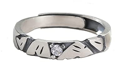 Freundschaftsringe Freundinnen, Ringe Silber Paare mit 3 Zacken Weiß Cz Paar Verstellbare Band Schmuck Geschenk