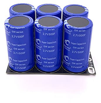 THLMT 6 Stück/Set 2,7 V 500 F Super-Kondensator, 16 V 83 F Automobil-Kondensator-Modul mit Schutzplatine Ultrakondensator-Set für Auto-Audio