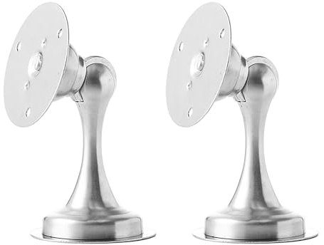 Tope magnético para puerta, 2 piezas de acero inoxidable magnético tapón de puerta para exteriores y pisos (plata)
