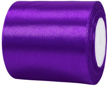 100 mm 22m Satinband Geschenkband Lila 100mm Breit,Auto Seidenband Lila Dick Schleifenband Satin Dekoband Geschenkverpackung Deko Band Stoffband für Halloween Weihnachten Hochzeit Geburtstag DIY
