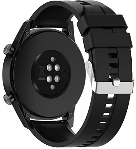 AWADUO Compatible con Huawei Watch Buds correa de repuesto de 20 mm, correa de silicona de repuesto, suave y duradera (negro), 22mm, Acero inoxidable, Cuarzo verde