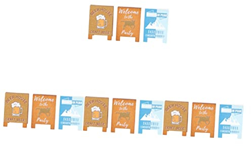 Cabilock 12 Pièces Porte-Cartes De Visite en Bois Espace Réservé Au Nom Pince Mémo Décorative Pinces à Linge en Bois Support De Menu De Table Signe De Menu Porte-mémo Base Bureau Nourriture