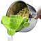 Stoto Pasta Strainer, Pot Strainer Clip on Silicone – Adjustable Clip on Strainer for Pots, Strainers and Colanders, Silicone Strainer, Food Strainer, Pasta Drainer, Colander (Green) By