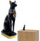 Rianpesn Bastet Statua | Artigianato in resina del gatto Bastet 'antico Egitto,Antica dea seduta gatto Bastet statua protettrice del faraone donne gatti figurine per ornamenti da scrivania