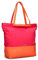 Damen Shopper Fiorella FI200 (18 Liter) Tote Bag & Schulter-Tasche 2-in-1, robustes Material, extra langer Schultergurt, bunte Farben, auch als Strand-Tasche geeignet, gute Innenausstattung (pink)
