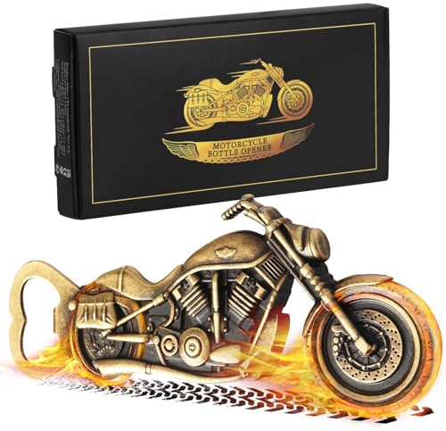 LOOPES Apribottiglie da Birra per Moto, Apribottiglie Vintage Moto, Regali per Lui, Papà, Marito, Fidanzato, Idea Regalo per Uomo Originale, per Natale, Compleanno, Festa del Papà, San Valentino