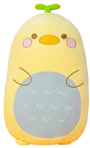Dinosaurier-Plüsch-Umarmungskissen Niedliches Stofftier Plüschtier Dekokissen Weiches Cartoon-Plüsch-Schlafkissen für Kinder (Yellow Duck, 60cm/23.62in)