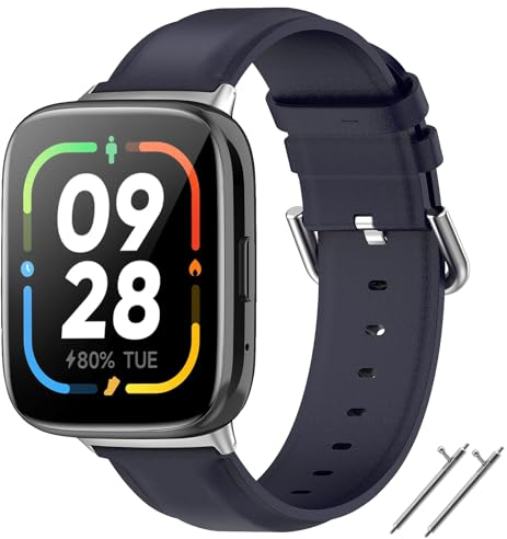 Xisair Bracelet Compatible avec Redmi Watch 3 Active Bracelet en Cuir de Remplacement pour Xiaomi Redmi Watch 3 Active Bracelets de Montre pour Hommes