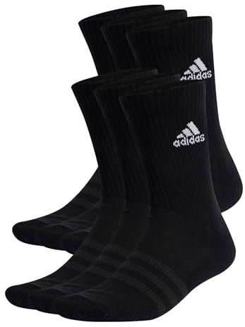 adidas 6 Paar SPW CREW 6p Tennissocken Sportspocken Unisex, Farbe:Black, Socken & Strümpfe:37-39
