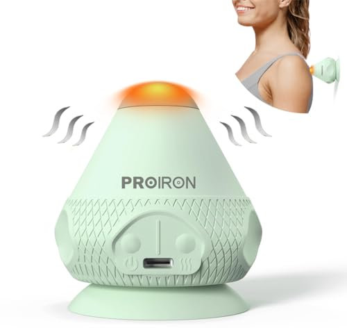 PROIRON Triggerpunkt Drücker Vibrierende, Triggerpunkt Massagegerät Heizung, Massage Balls mit Saugnapf für Muskelschmerzen und Heiße Kompresse der Rücken, Nacken, Arme, Schulter