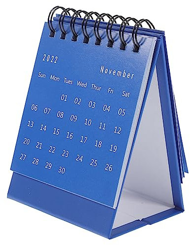 LALAFINA 1Stk 2022 Mini-Tischkalender Desktop-Kalender 2021-2022 Mini-Tischkalender auf Staffelei Schreibtischkalender Bürodekoration Wohnkultur Taschenkalender Home-Desktop-Kalender PVC