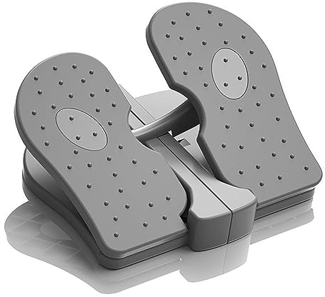 HUAOSN Stepper für Übungen, Verstärktes Nylon Mini Mute Trainingsgerät, Mini Stepper für Cardio Fitness Ganzkörpertraining, Zusammenklappbarer Bein Workout Trainer Unter Dem Schreibtisch(Grau)