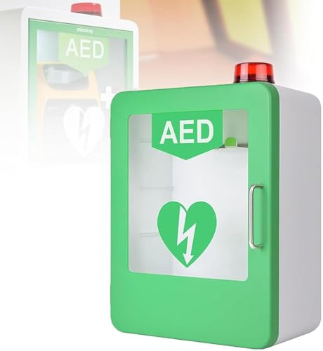 Cambos Wandmontierter Aed-defibrillator-Schrank, Aed-defibrillator-aufbewahrungsschrank, Aed-defibrillator-Schrank mit Alarmsystem für Zuhause und Büro