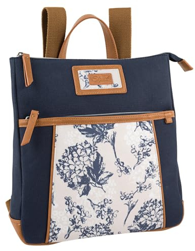 SKPAT - Bolso Mochila Mujer Elegante Tipo Casual Moderna Para Vestir Mochilas Mujer Estilo Urbano Mochila Negra Mujer Pequeña Ideal Para Uso Diario, Marino